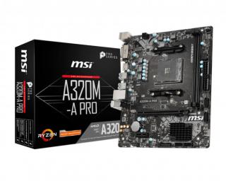 MSI A320M-A PRO alaplap AMD A320 AM4 foglalat Micro ATX (A320M-A PRO)