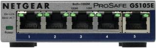 Netgear GS105E-200PES hálózati kapcsoló Vezérelt L2/L3 Gigabit Ethernet (10/100/1000) Szürke (GS105E-200PES)