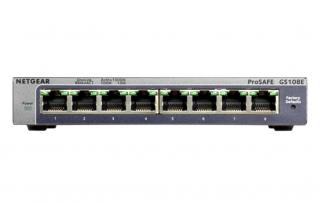 Netgear GS108E Vezérelt Gigabit Ethernet (10/100/1000) Fekete (GS108E-300PES)