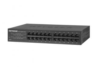 NETGEAR GS324 Beállítást nem igénylő (unmanaged) Gigabit Ethernet (10/100/1000) Fekete (GS324-200EUS)