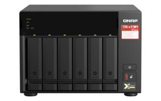 QNAP TS-673A NAS Tower Ethernet/LAN csatlakozás Fekete V1500B (TS-673A-8G)