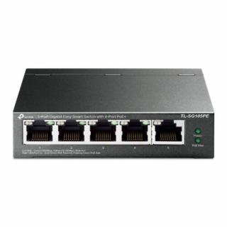 TP-LINK TL-SG105PE hálózati kapcsoló Beállítást nem igénylő (unmanaged) L2 Gigabit Ethernet (10/100/1000) Ethernet-áramellátás (PoE) támogatása Fekete (TL-SG105PE)