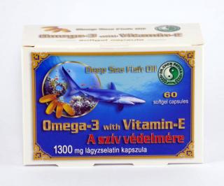 Omega-3 lágyzselatin kapszula e-vitaminnal