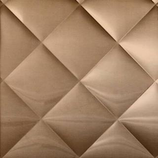 Színezett nyomott (mintás) lemez, quilted, bronz, 1250x2500 mm, 0,6 mm vastag, 316