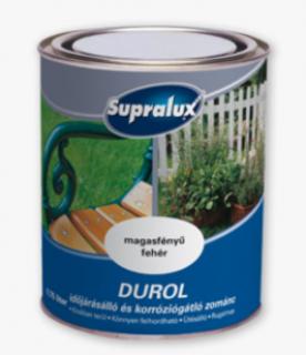 Supralux Durol időjárásálló és korróziógátló zománc fehér 1 L