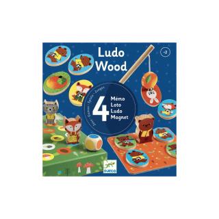 4 az egyben társasjáték gyűjtemény -  Ludo Wood Djeco