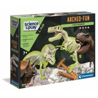 Clementoni Archeofun régész játék - T-rex és Triceratopsz