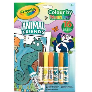 Crayola 16 lapos szám szerinti kifestő lemosható filccel