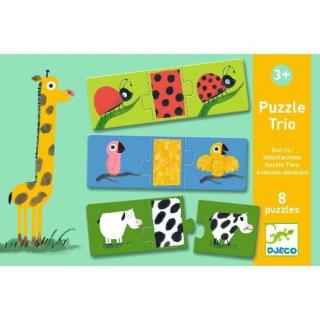 Djeco párosító puzzle - Állatok és mintázatuk