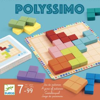 Fa tetris játék -  Polyssimo logikai tetris játék fából Djeco