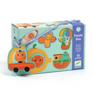 Járműves párosító puzzle - Djeco Puzzle Duo