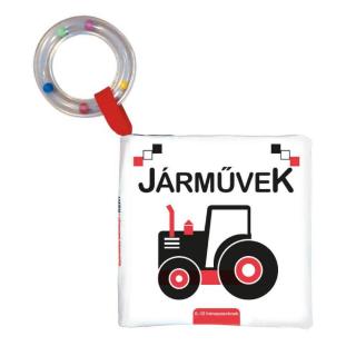 Kontrasztos textilkönyv - járművek