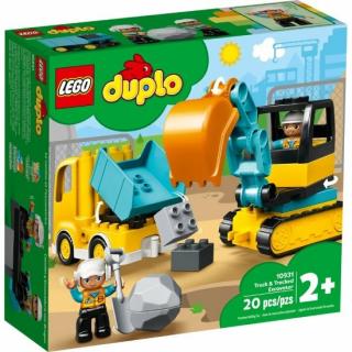 Lego Duplo teherautó és lánctalpas exkavátor
