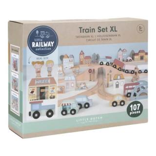 Little Dutch - Fa vasút szett XL