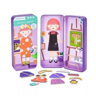 Mágneses puzzle játék, divatos ruhák