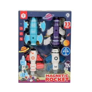 Mágneses rakéta építő játék - 4101