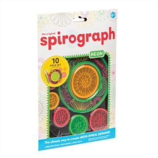 Mini Spirográf mandala készítő neon filctollakkal