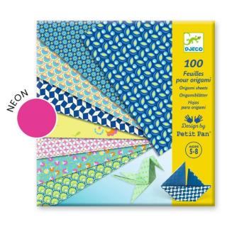 Mintás origami papír 100 db-os csomag - Djeco