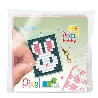 Nyuszis pixelhobby kulcstartó