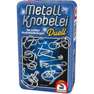Ördöglakat készlet fémdobozban - Metall-Knobelei Duell