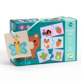 Párosító puzzle - Színpárosító,  Djeco Puzzle Duo