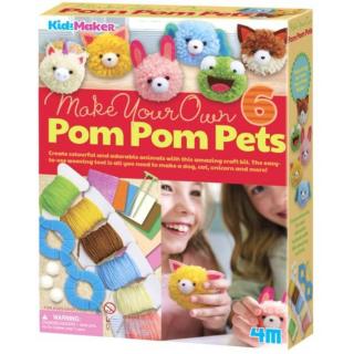 Pom pom állatkák készítése kreatív készlet