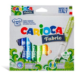 Textilfilc 12 db-os készlet - Carioca textil filctoll