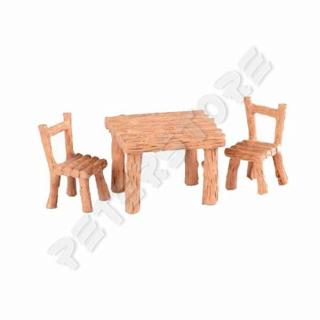Minifalu - Asztal székekkel 3 db-os szett
