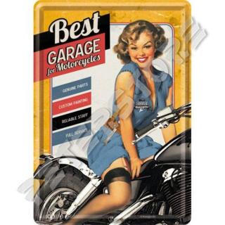 Retró Fém Képeslap - Best Garage For Motorcycles