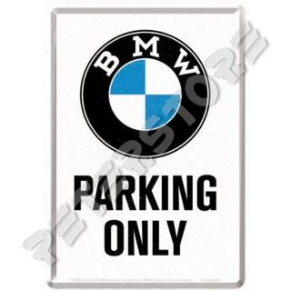 Retró Fém Képeslap - BMW Parkoló