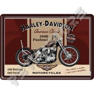 Retró Fém Képeslap - Harley-Davidson 1949 Panhead Motor