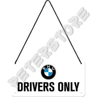 Retró Fém Tábla - BMW Drivers Only Dombornyomott