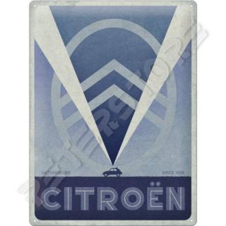 Retró Fém Tábla - Citroën, Citroen Logó Dombornyomott