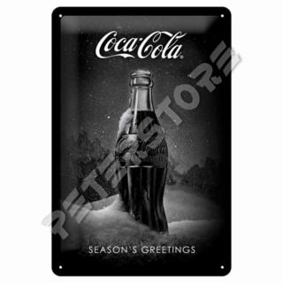 Retró Fém Tábla - Coca-Cola Palack Winter Dombornyomott