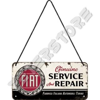 Retró Fém Tábla - Fiat Service  Repair, szerviz, Javítás Dombornyomott