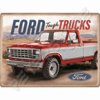 Retró Fém Tábla - Ford Trucks Limitált Dombornyomott