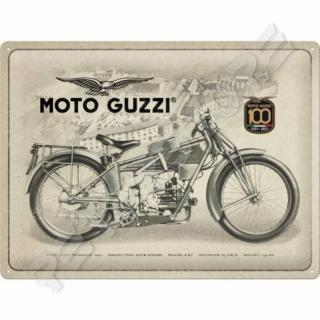 Retró Fém Tábla - Moto Guzzi 100 év Dombornyomott