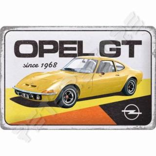 Retró Fém Tábla - Opel GT Dombornyomott