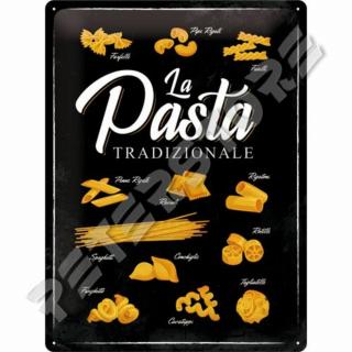 Retró Fém Tábla - Pasta, Tészták Dombornyomott