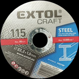 Extol Craft vágókorong acélhoz 115×1,0×22,2mm