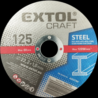 Extol Craft vágókorong acélhoz 125×1,0×22,2mm