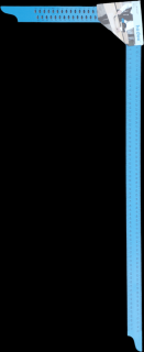 Hedue varratmentes ácsderékszög 800 mm - kék