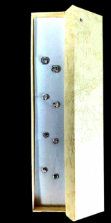 4 pár ékszerdobozos Swarovski kristályos fülbevaló kollekció - fehér
