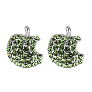 Apples - zöld - Swarovski kristályos fülbevaló