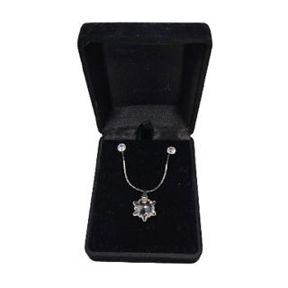 Csillag- Swarovski kristályos nemesacél ékszerszett