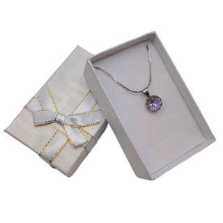 Csillogás- Swarovski kristályos nyaklánc- lilás