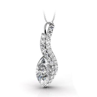 Dubai ragyogás - Swarovski kristályos  nyaklánc díszdobozban-fehér