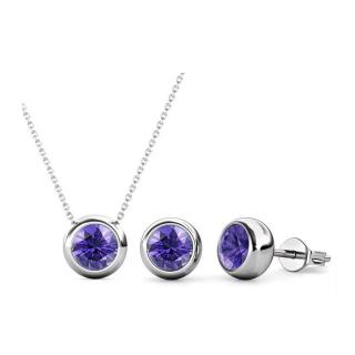 Gerda Swarovski kristályos szett - Amethyst