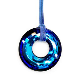 Glam nyakék - Swarovski kristályos - Disk Medál