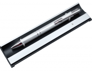 HUGO - Swarovski kristályos toll - szálhúzott ezüst